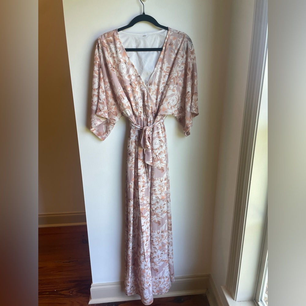 Floral Pink Maxi Dress